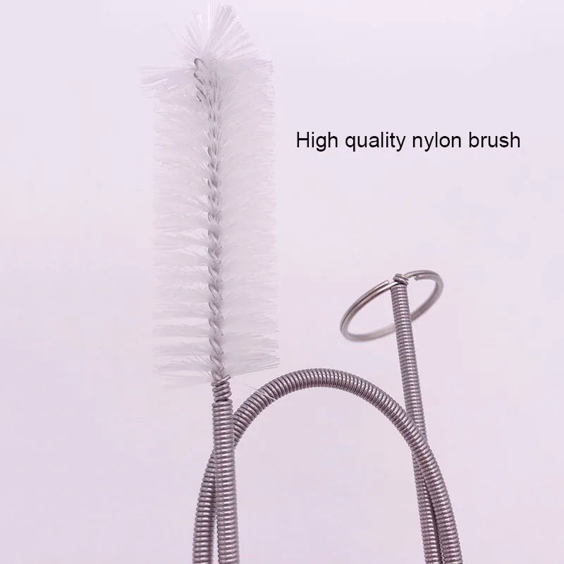 Aquarium Pipe Cleaning Brush Fish Tank Cleaner Tube Stainless Steel Water Filter Air Tube Flexible Double End Hose Accessories