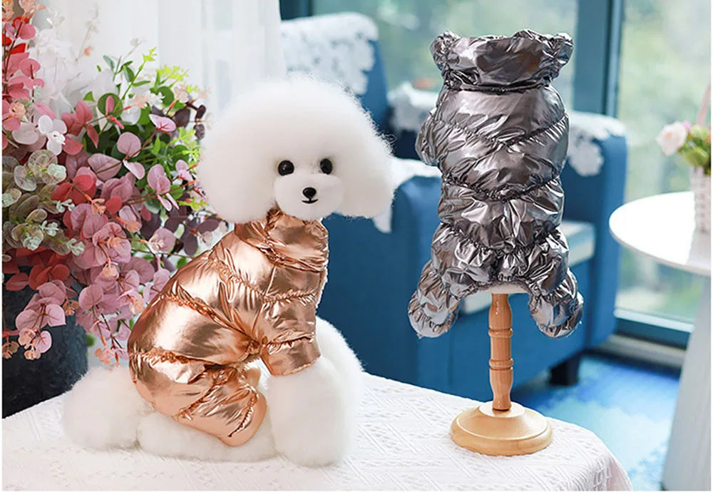 Dog Puppy Winter Coat for Small Dogs Waterproof Windproof Dog Jacket Warm Fleece Padded Pet Clothes for Teddy Poodles Pomeranian