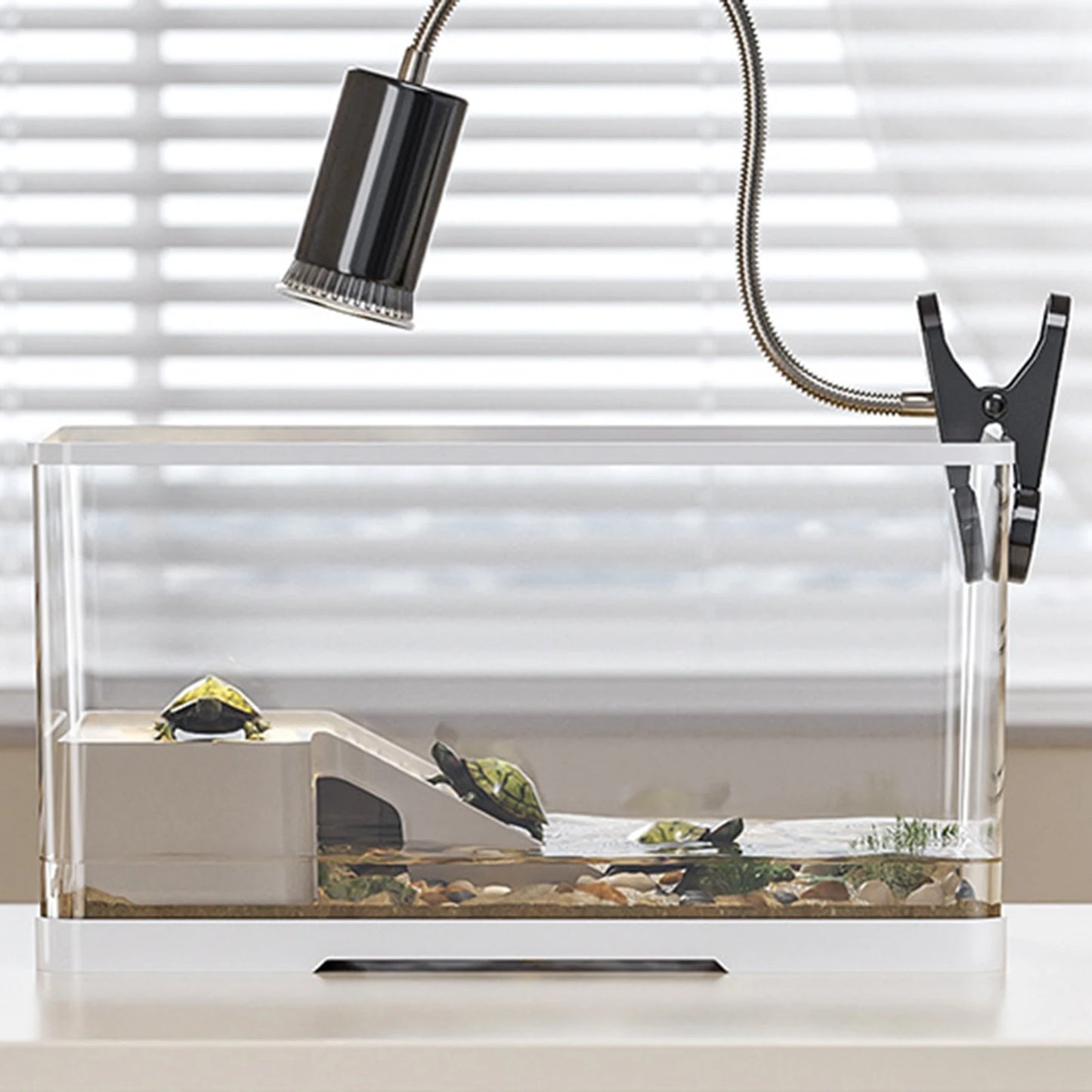 Turtle Tank Aquarium Terrapin Hatching Resting Pets Accessory Multifunction Areas Tortoise Enclosure Starter Turtle Habitat
