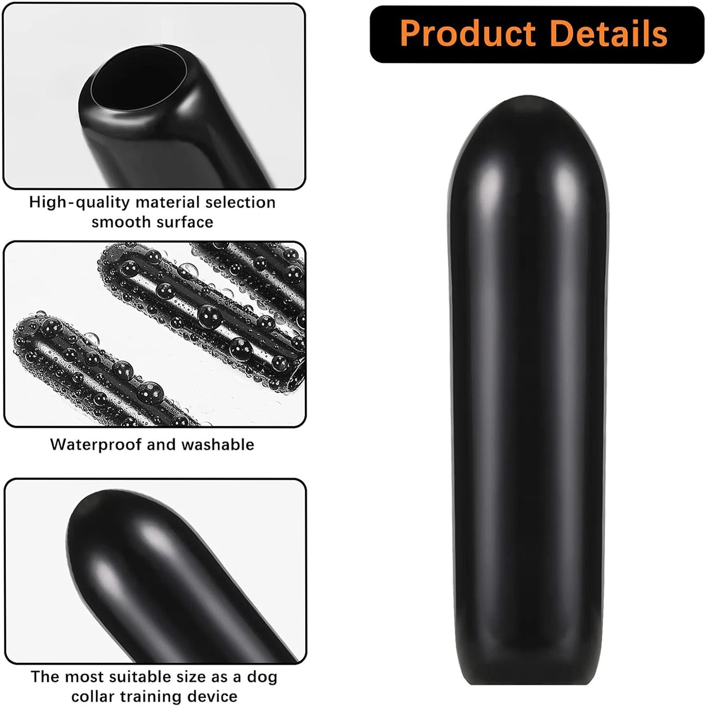 Prong Collar Covers 100P Vinyl Comfort Rubber Tips for 2.5-4.0mm Pet Dog Pinch Collar,Training Collar Covers to Increase Comfort