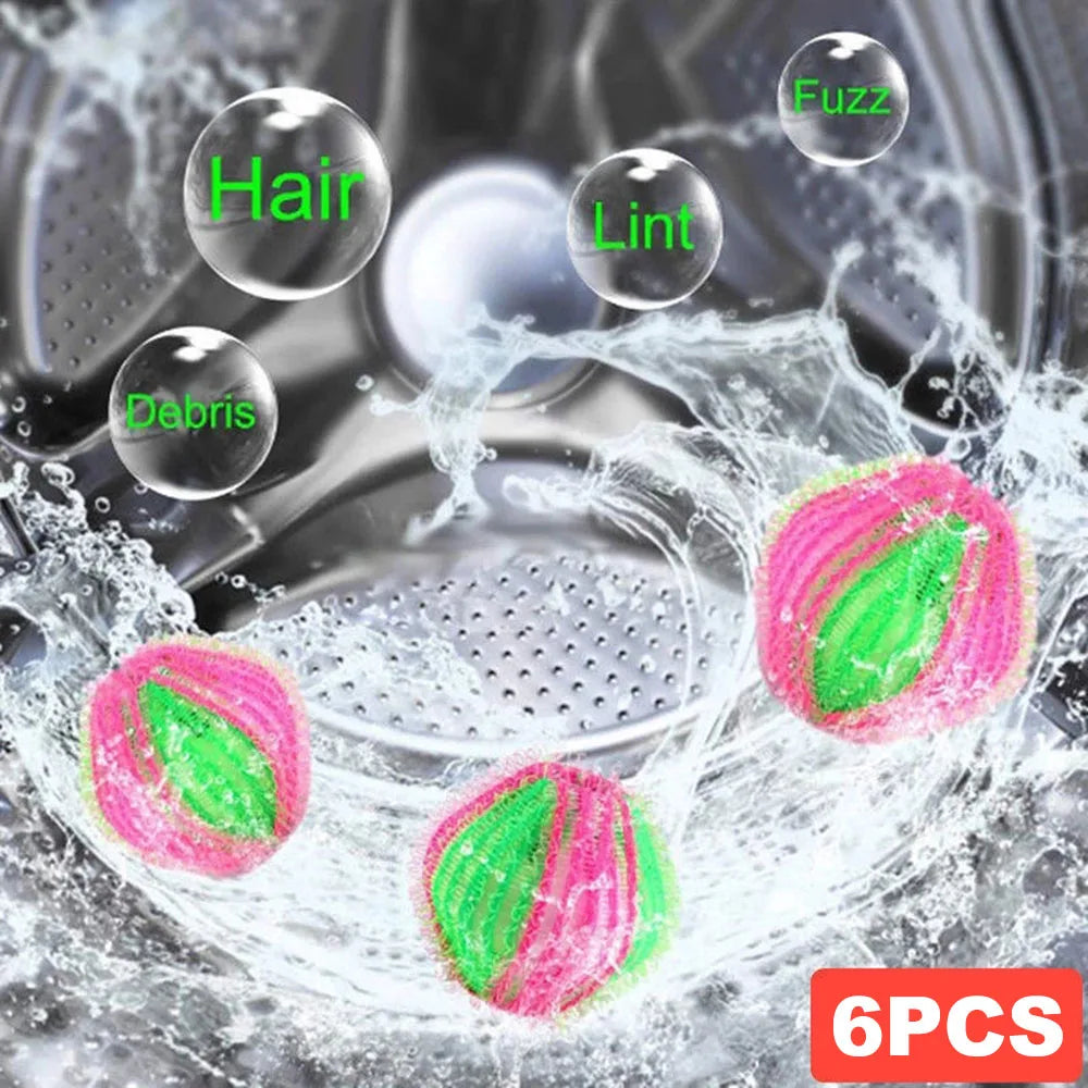 6pcs Nylon Laundry Ball Washing Machine Decontamination Ball Fur Lint Sticking Dedusting Roller Pet Hair Removal Ball in Laundry