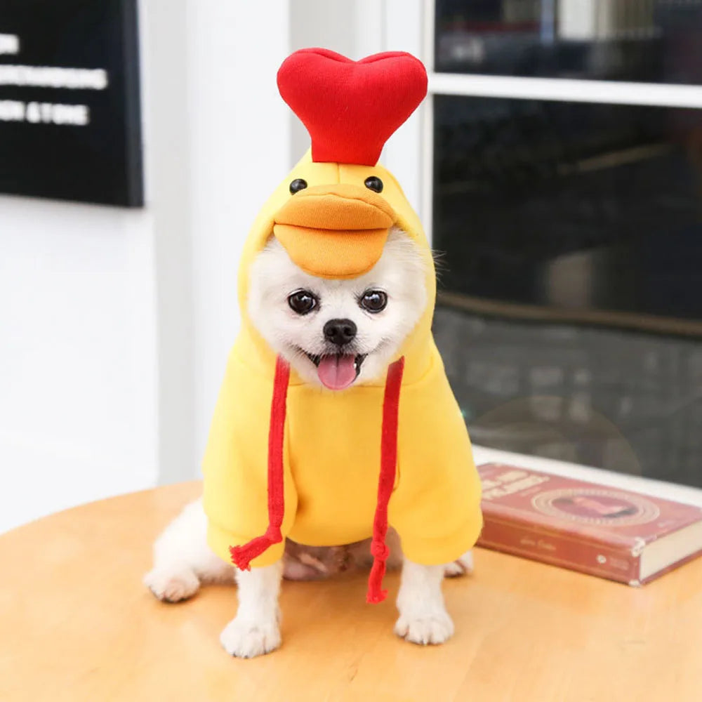 Cute Fruit Pet Costume Dog Clothes for Small Dogs Warm Fleece Doggy Hoodies Pet Dog Cat Clothing Puppy Sweater for Chihuahua Pug