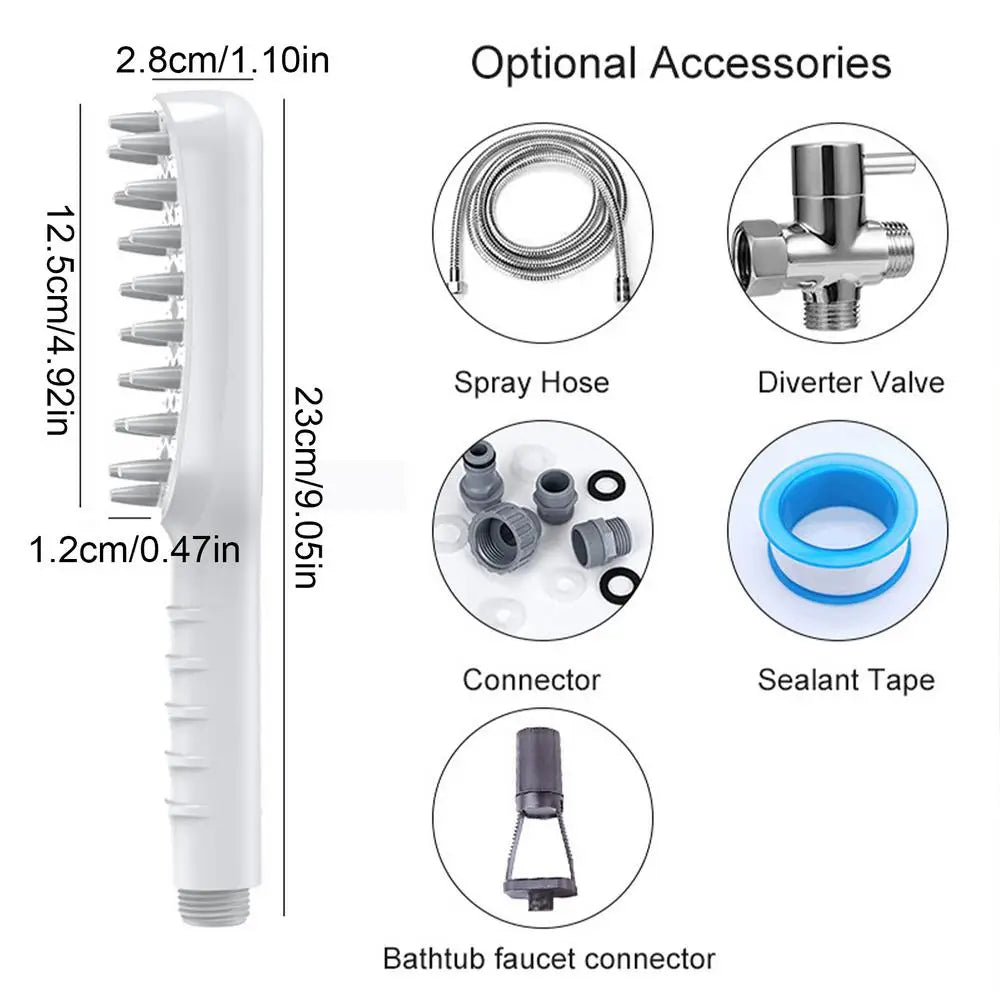 Pet Shower Sprayer Multifunctional Dog Bathing Massage Sprayer Indoor Outdoor Pet Cleaning Showerhead For Bathroom Toilet Garden
