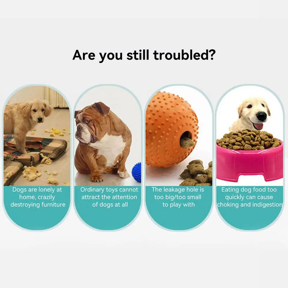 Treat Dispensing Dog Toy Dogs Puzzles Feeder Puppy Slow Feeding Interactive Toys Pet Chewing Teeth Cleaning Toys Food Leaking