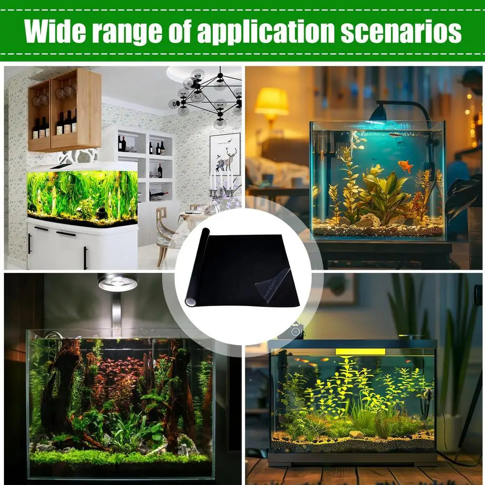 Static Cling Aquarium Background Static Cling Black Fish Tank Backdrop Aquarium Poster Background Aquarium Backdrop for Fish