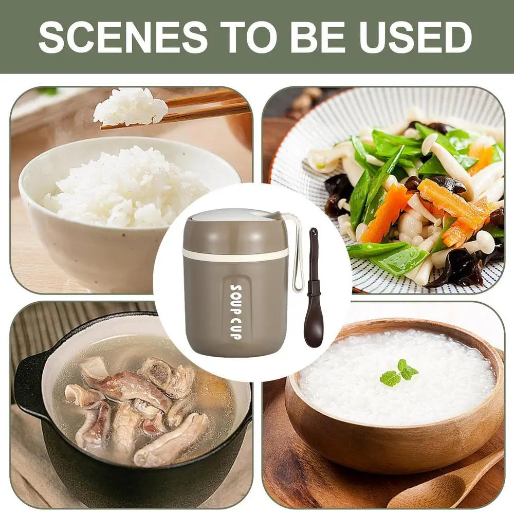 Thermal Containers For Hot Food Stainless Steel Insulated Food Container Reusable Lunch Box Container Large Insulated Snack