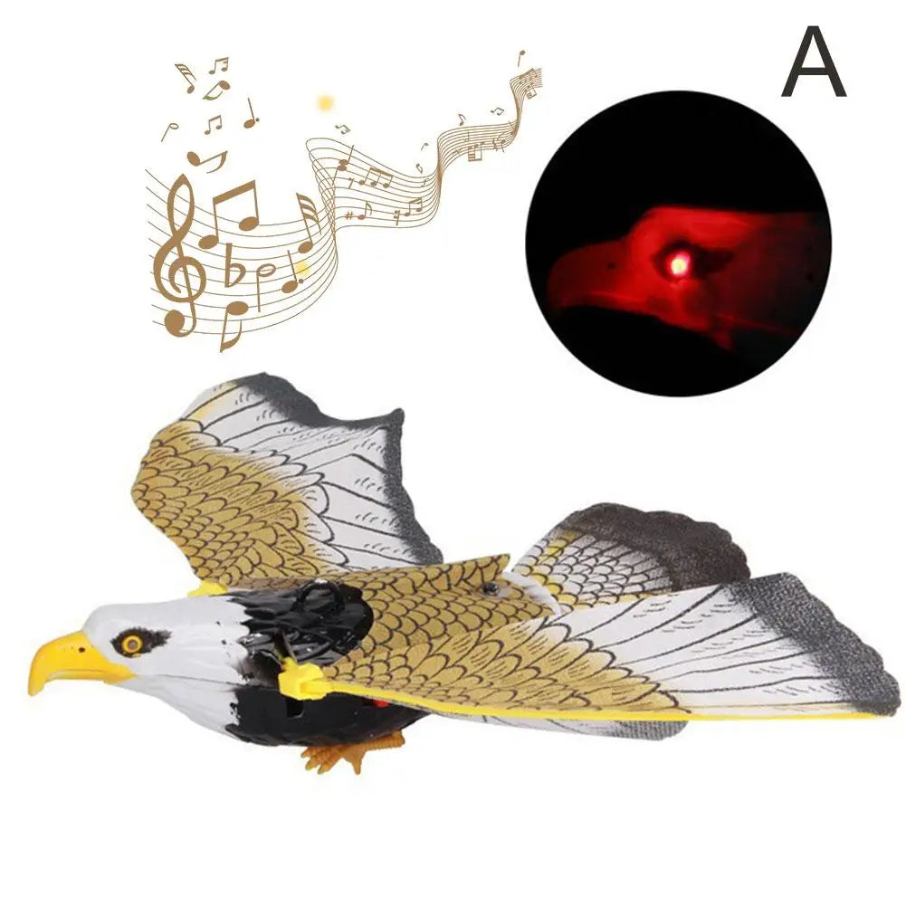 Interactive Cat Toy Can Fly And Call Electric Eagle Simulation Simulation Chirps Birds Interactive Slaps Cat Bird Light Toy V7C2