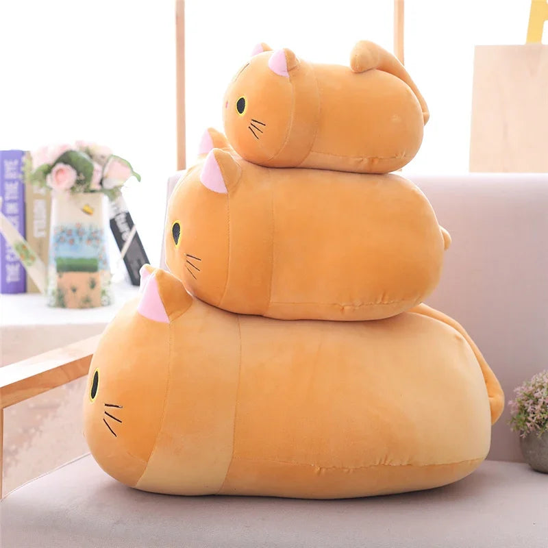 20cm Cute Soft Cat Plush Pillow Sofa Cushion Kawaii Plush Toy Stuffed Cartoon Animal Doll Lovely Gift