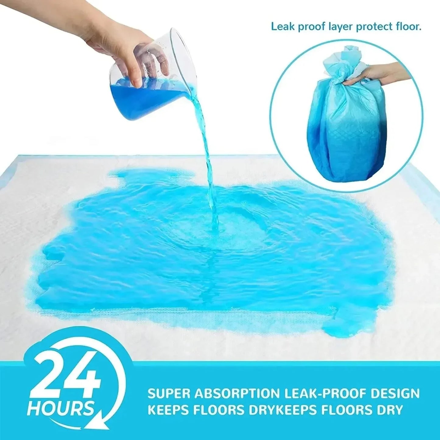 20/40/50/100pcs Dog Disposable Urine Pads, Dog Diapers High Absorbent Pet Cage Pads Puppy Potty Training Pads