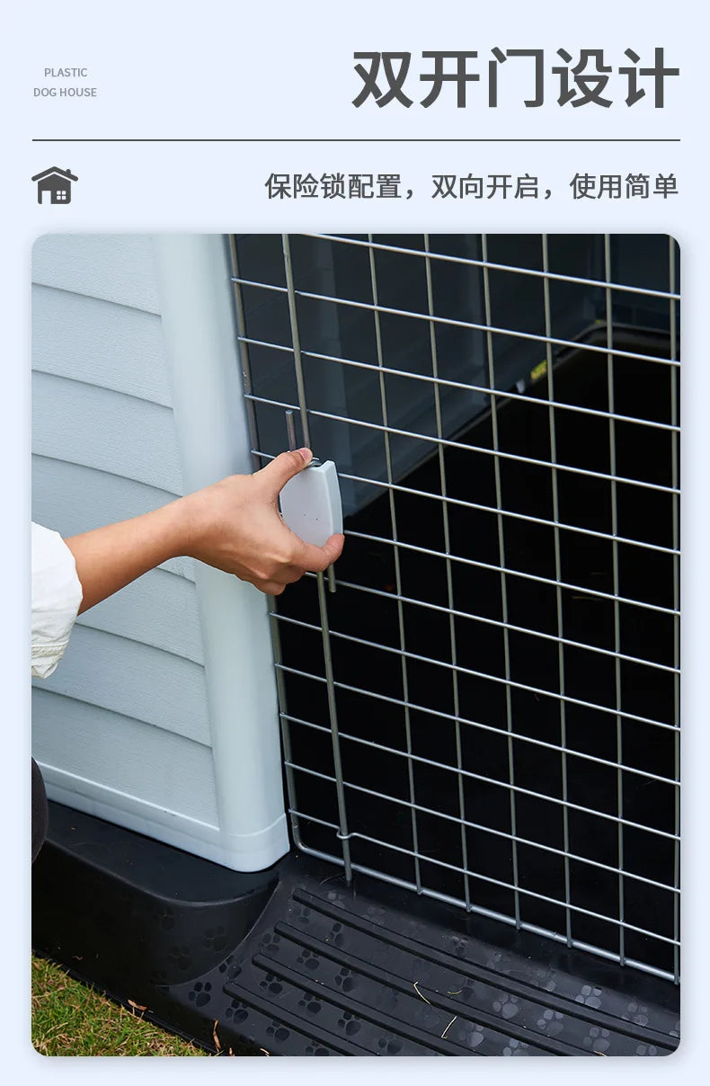 Stray kennel outdoor rainproof waterproof kennel pet dog shed large and small dog cage house type dog house outdoor