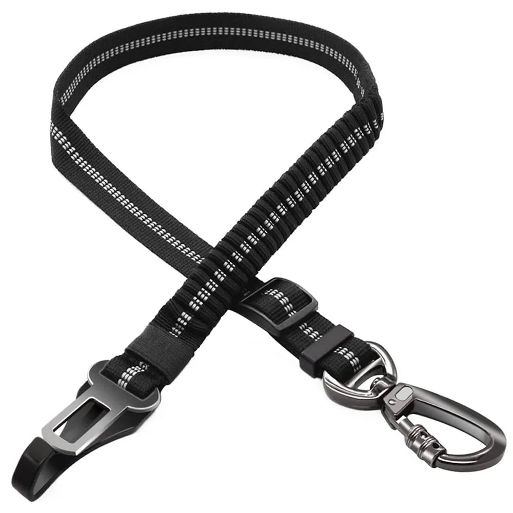 Dog Seatbelt Updated 3-in-1 Pet Car Seat Belts for Dogs Car Tether with Clip Hook Bungee Dogs Safety Belt with Swivel Carabiner