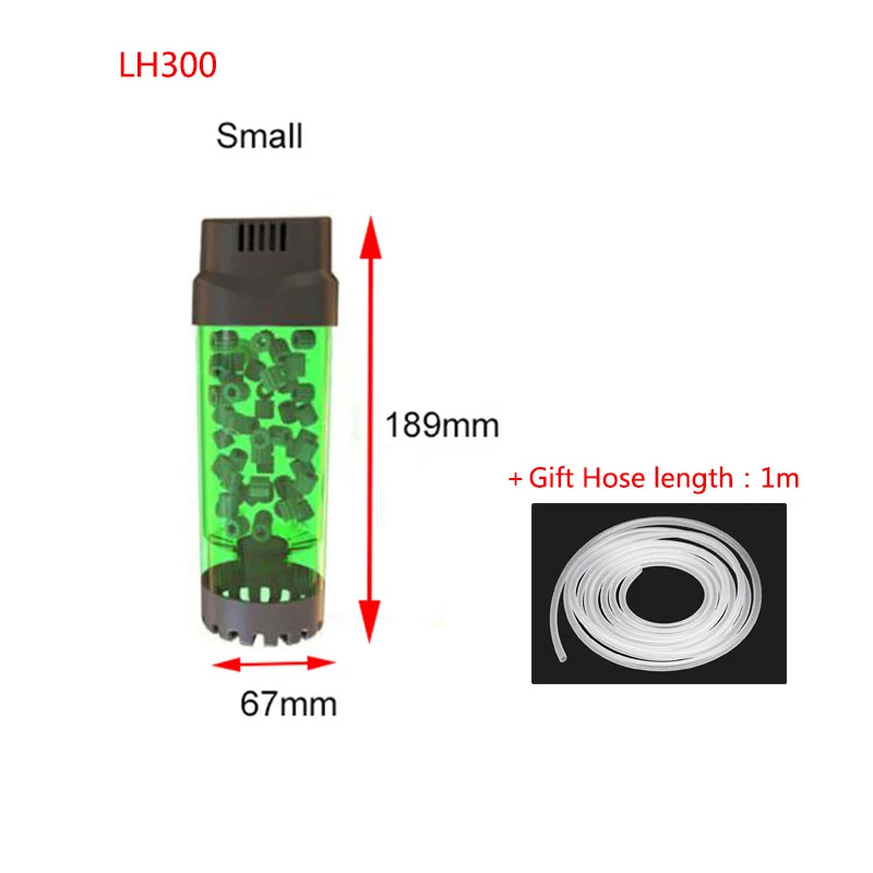 Aquarium Fish Tank Fluidized Moving Bed Filter Bubble Bio Media Filter Fish Tank Sponge With Sucker Air Stone And Sponge Filter