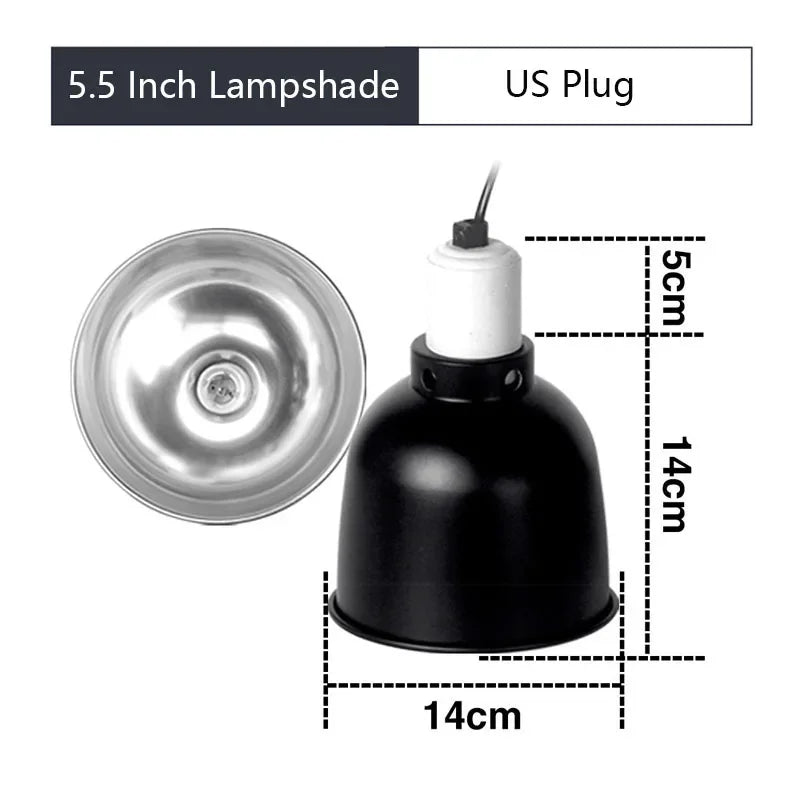 5.5 Inch Reptile Lamp Cap Tortoise Lizard Snake Terrarium Anti-scald Protective Lampshade Lamp Holder Reptile Safety Light Shade