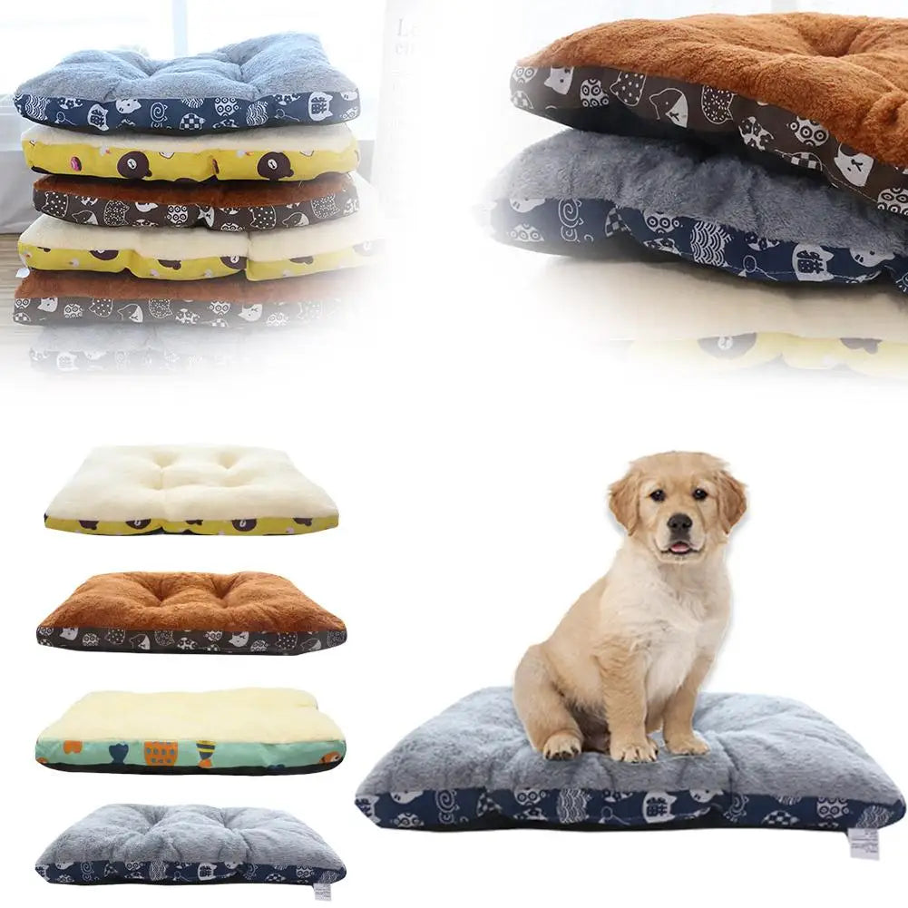 Plump And Thickened Pure Cotton Warm Dog Bed Mat Cat Mattress Winter Warm Pet Mat Non-slip Design Machine Washable Pet Bread Ma