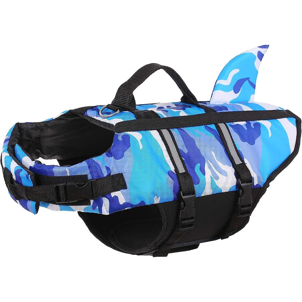 Dog Life Jacket Lightweight Adjustable High Visibility Dog Life Vest for Swimming High Flotation Reflective Life Jacket for Dogs