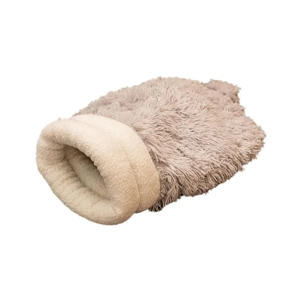 Cozy Plush Cat Bed Winter Warm Sleeping Bag for Cats Small Dogs Soft and Comfortable Kitten Tunnel Nest with Cat Accessorie Z4X0