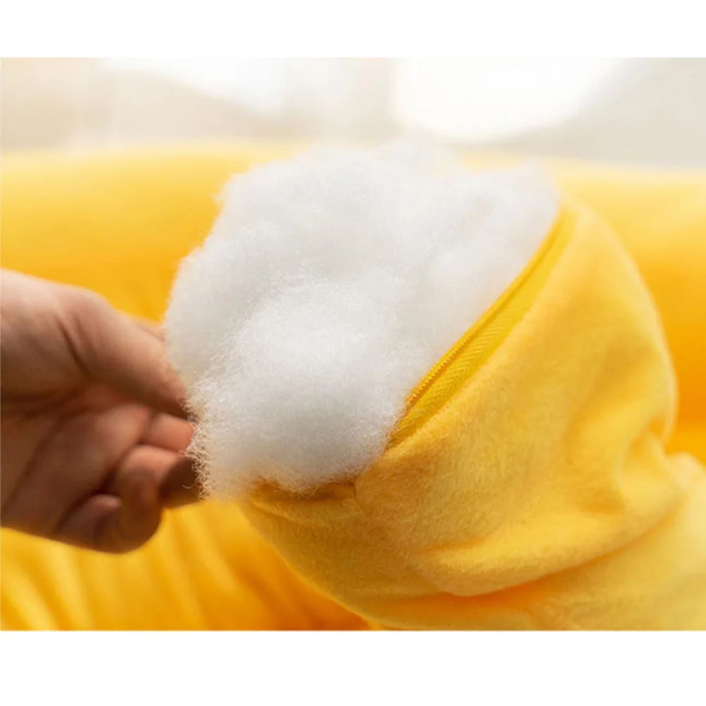 Puppy Dog Bed Cat Bed Pet Sofas Comfortable and Washable Cute Banana Shape Pug Doggy Kitten Sleeping Bed Nest for Small Animals