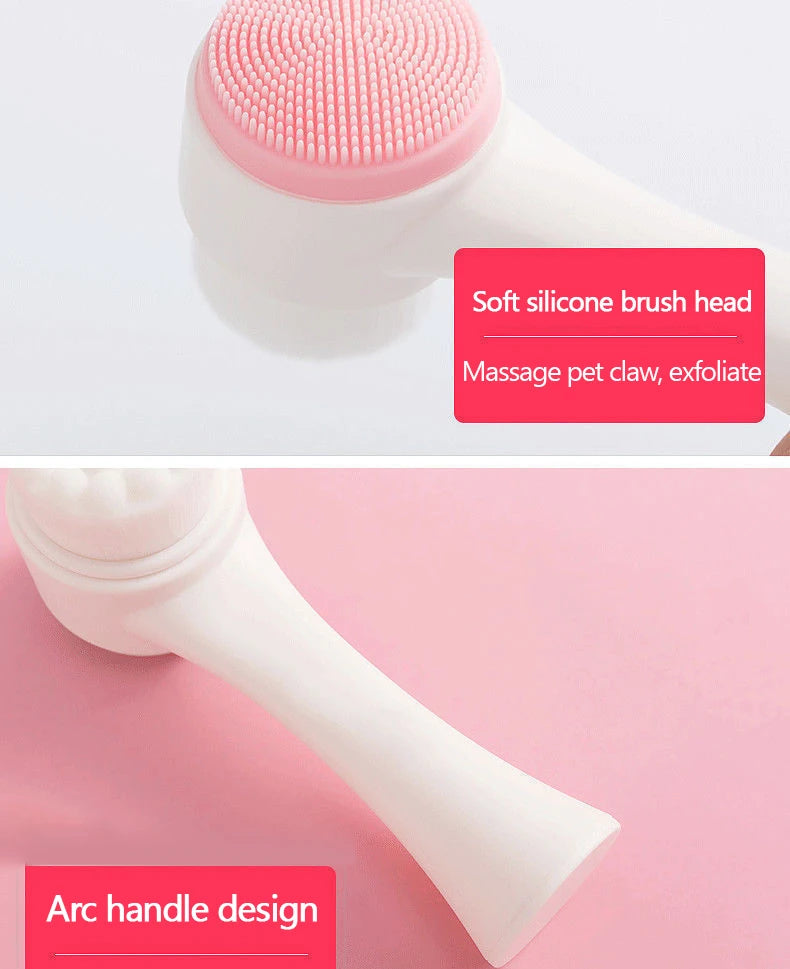 1pc- Silicone Pet Paw Cleaner & Massage Brush - Dual-Sided Dog Grooming Tool for Healthy Coats and Claws