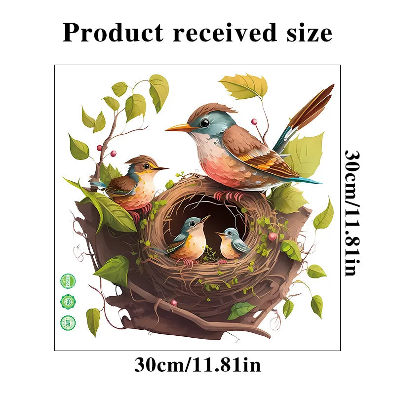 1pc Branch Bird Wall Stickers - Home Decor for Bedroom Living Room and Kindergarten