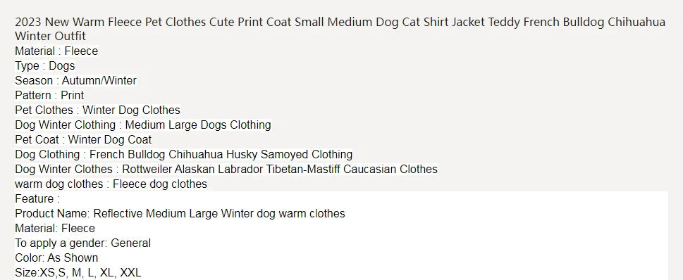 2024 New Warm Fleece Pet Clothes Cute Print Coat Small Medium Dog Cat Shirt Jacket Teddy French Bulldog Chihuahua Winter Outfit