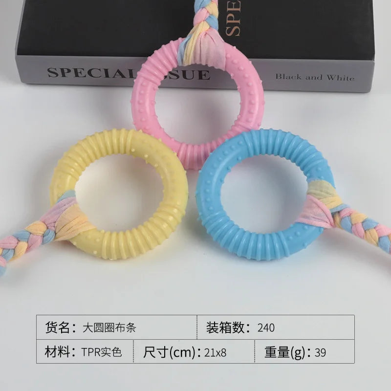 Dog Rope Toy Dog Toys Bite Teeth Resistant Pet Cotton Rope Toy Ball Puppy Golden Retriever Teddy Training Dog Bite Ball Supplies