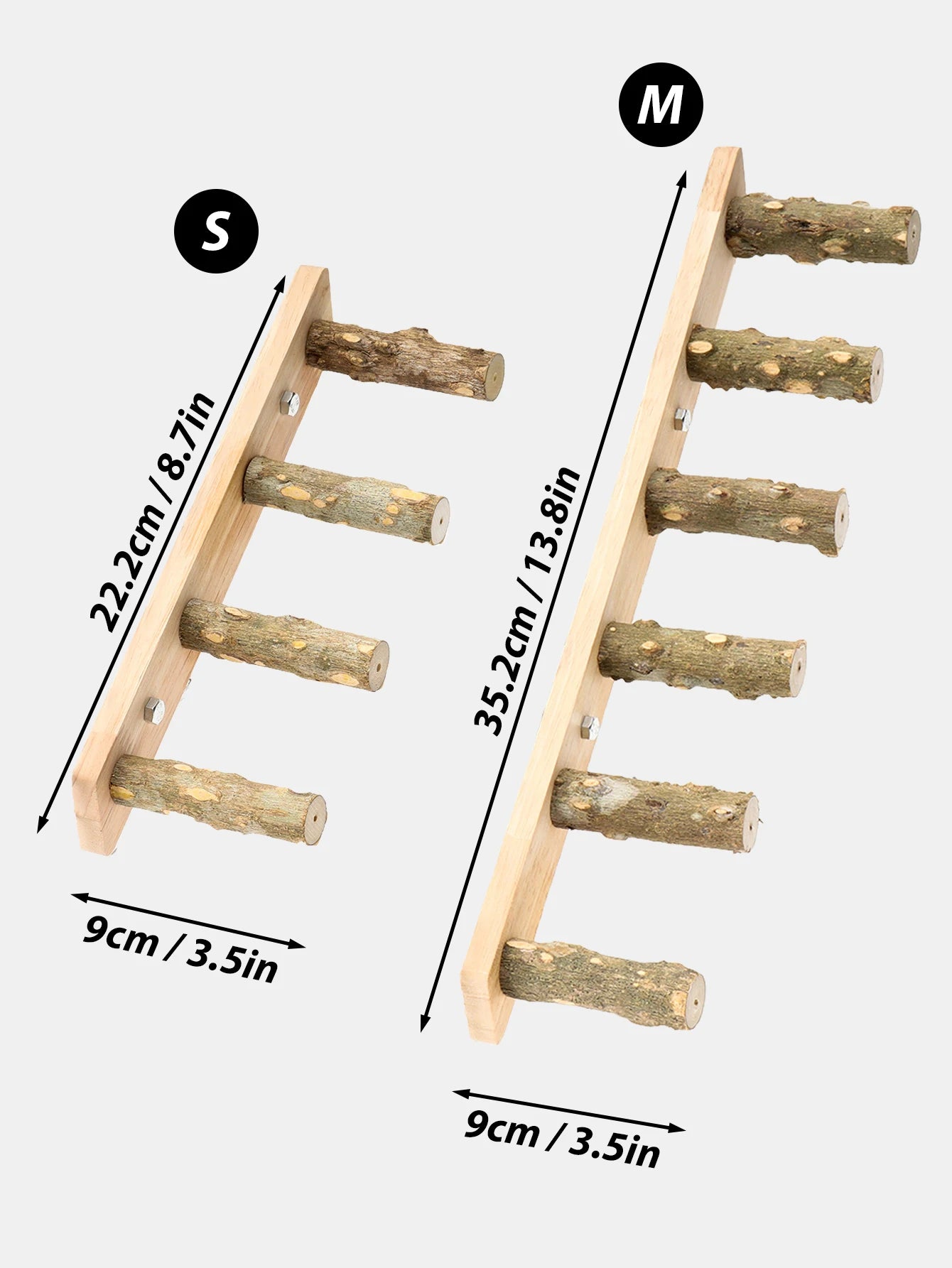 4/6 Steps Wood Ladder Pet Interactive Bird Parrot Toy Ladder for Hamster Cage Funny Grinding Stick Climbing Toy Bird Accessories