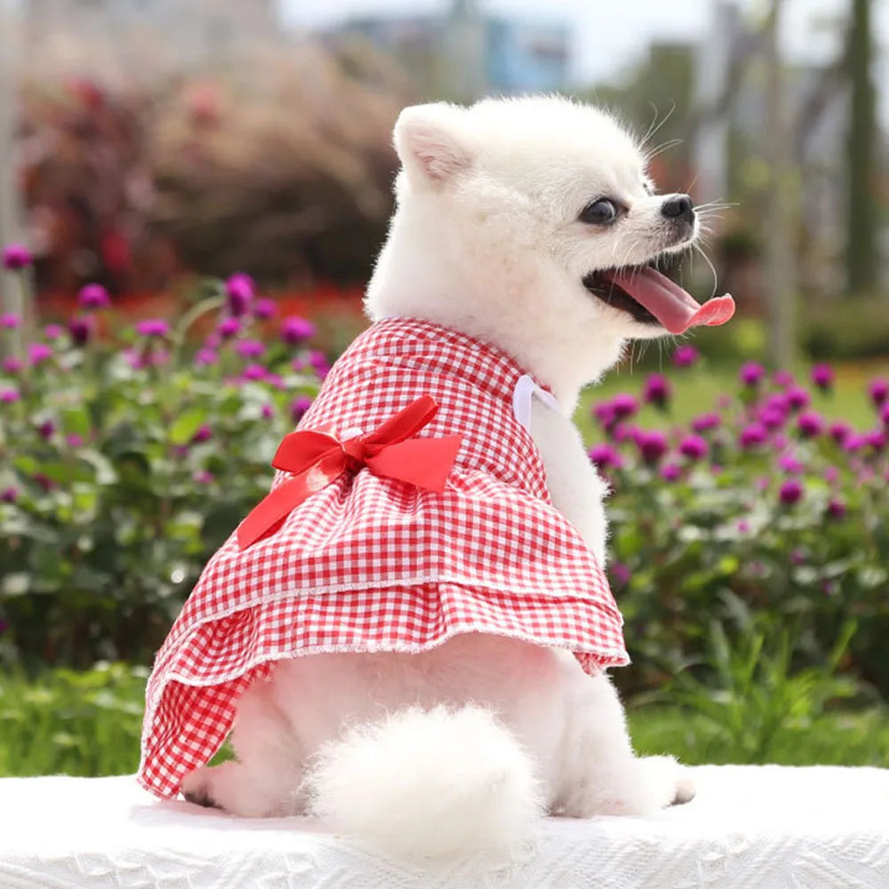 Dog Dresses Girl Puppy Dress Summer Pet Clothes Outfit Apparel Cute Cat Skirt Female Tutu Clothing for French Bulldog Chihuahua