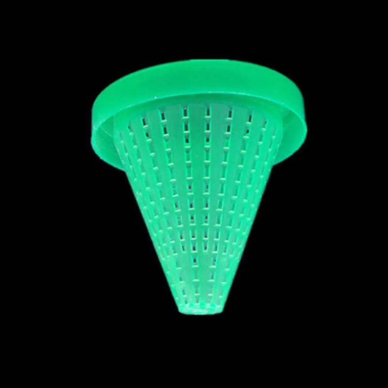 1pcs Plastic Feeder Set With Suction Cup For Aquarium Red Worm Feeding Fish Tank Cone Live Food Tapered Hopper Basket Supplies