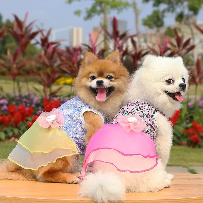 2024 Summer Dress for Dog Pets Clothes Chihuahua Wedding Dress Skirt Cloth Accessory Dog Pet Dress Supplies Hanbok Cat Costume