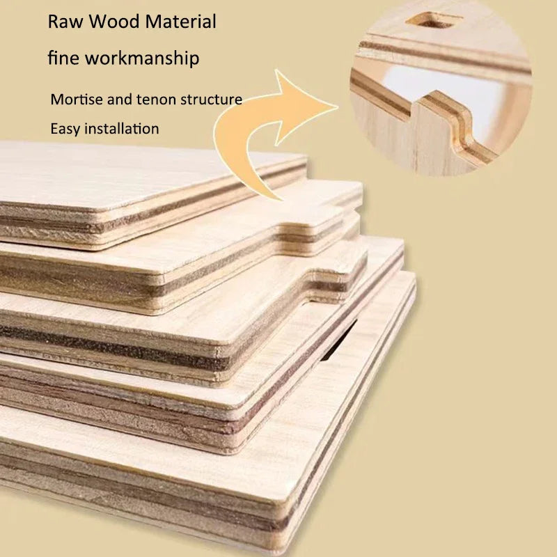 Smooth Hamster Hideaway Wooden Hamster House with Climbing Ladder Small Pet Castle Arch Bridge for Dwarf Mice Gerbils Small Pets