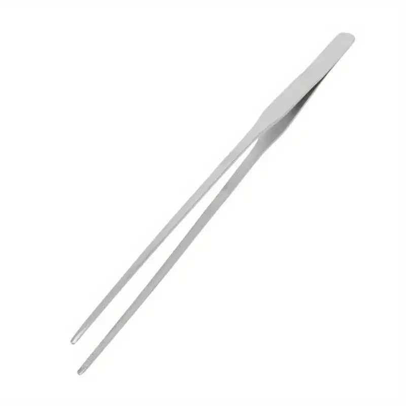 18.9in Stainless Steel Tweezers Fish Tank Aquatic Plants Aqaurium Tool Water Plant Curved Pliers Birds Reptile Feeding Tongs