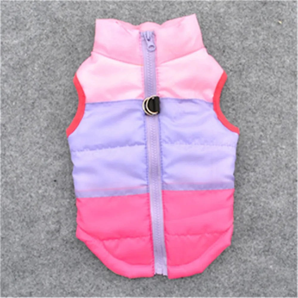 Windproof Pet Vest Jacket Winter Warm Big Dog Clothes Puppy Harness Clothing Funny Printed Coat for Small Medium Dogs Cats XS-XL