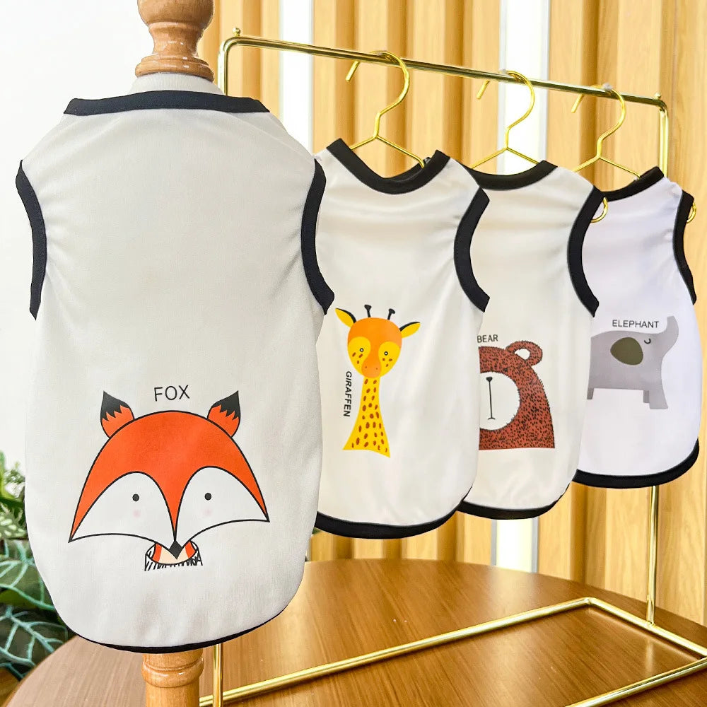Pet Clothes Summer Breathable for Small Medium Dogs Vest Puppy Cat Vest T-shirt Teddy Thin Shirts Outdoor dog cooling vest