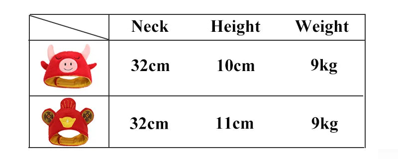 Lion Cattle Pattern Dog Costume Hat for Cat New Year Party Birthday Costume Pet Dogs Products Keep Warm Winter Puppy Accessories