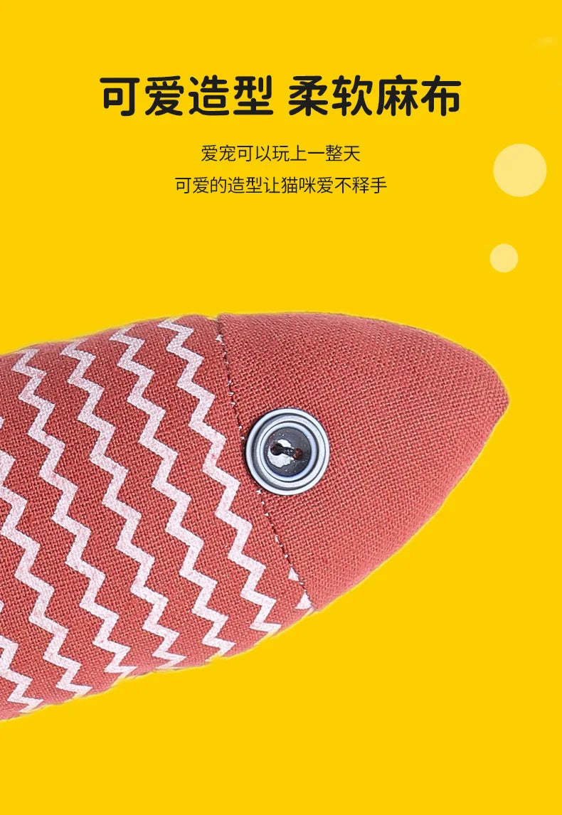 Teeth Grinding Catnip Toys Funny Interactive Plush Cat Toy Pet Kitten Chewing Vocal Toy Fish Bite Cat mint For Cats