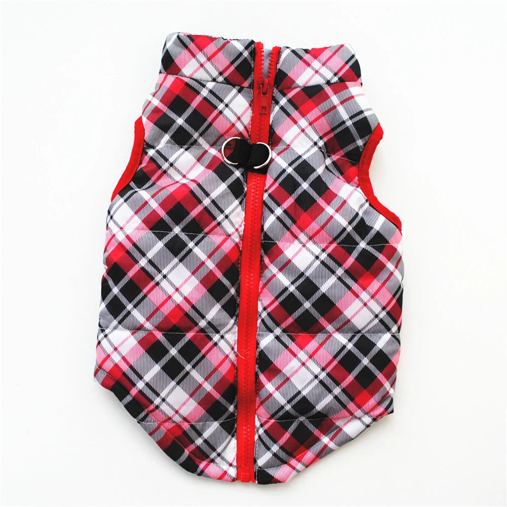 Windproof Pet Vest Jacket Winter Warm Big Dog Clothes Puppy Harness Clothing Funny Printed Coat for Small Medium Dogs Cats XS-XL