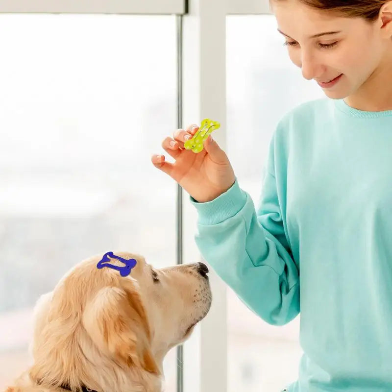 10pcs Bone Hair Clips Non Slip Dog Bone Pet Hair Clip Hairclips Metal Barrettes Hair Accessories for Cosplay Party Pet Dogs and
