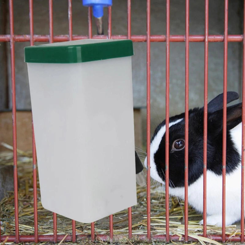 1L Plastic Rabbit Drinking Water Bottle Bucket Hamster Dispenser Cage Hanging Feeder Nipple Water Drinker for Rabbit Guinea pig