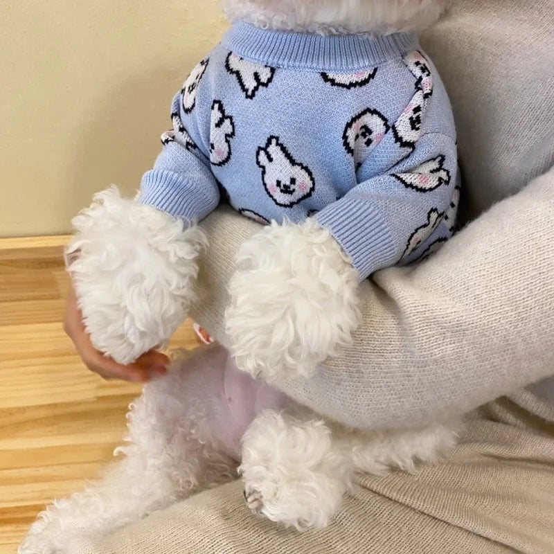 Winter Dog Sweater Pet Dog Clothes Chihuahua French Bulldog Costume Cute Dog Jersey Cat Coat Dog Overalls Puppy Knitted Sweater