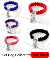 1Pcs 50cm Length Super Strong Nylon Dog Leash Dog Collar Leads For Medium Large Dogs with Spring Anti Pull Leashes Pet Supplies