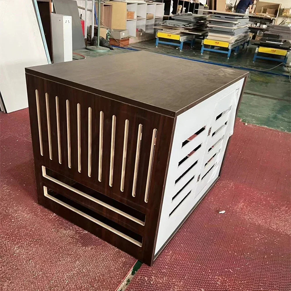 Solid Wood Dog Pet Cages Modern Indoor Customized Wooden Kennel Housefor Large Dogs