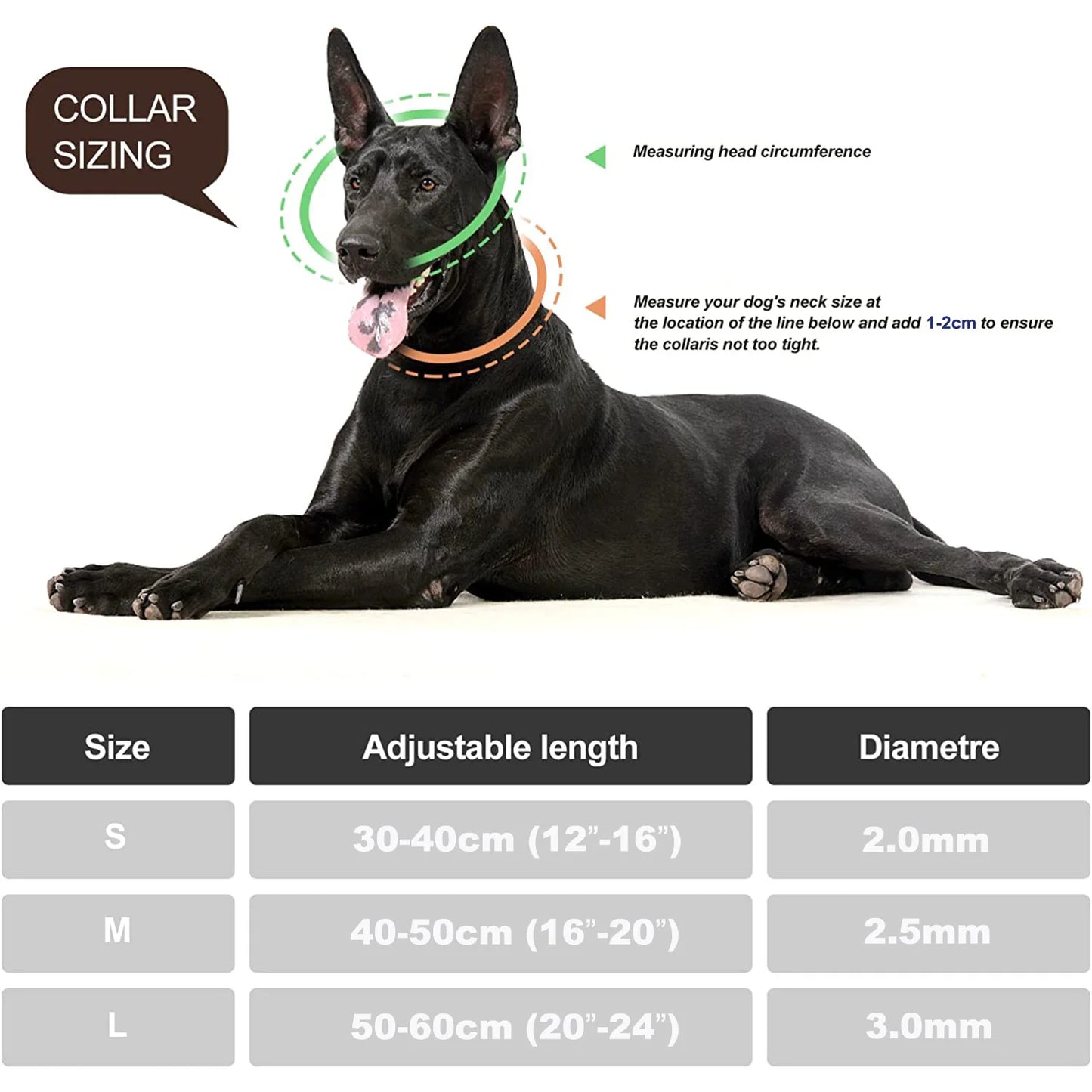 Dog Chain Collar Stainless Steel Martingale Collar for Dogs Metal Cuban Link Chew Proof Double Row Chain Pet Large Dogs Collar