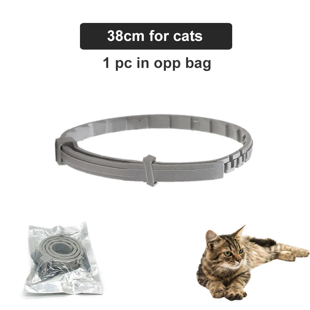 New 38/70cm Pet Anti Flea Ticks Anti-parasitic Dog Collar 8 Month Protection Retractable Collars for Puppy Cat Big Dogs Supplies