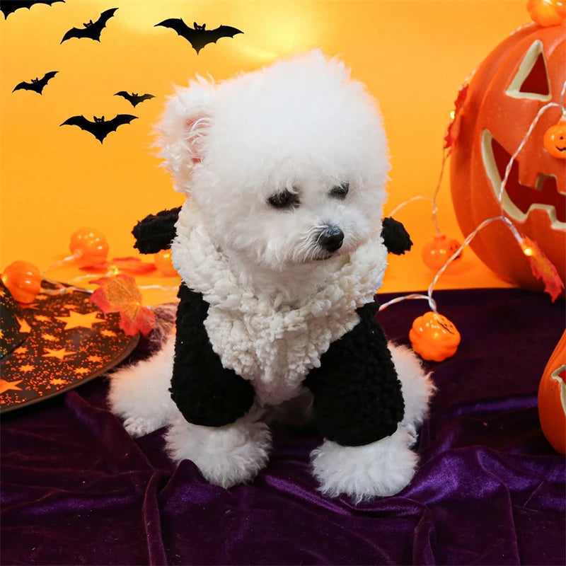 Cosplay Panda Sweatshirt Overalls for Dogs Winter Protective Cap French Bulldog Medium Puppy Jacket Wind Proof Pet Cat Clothes