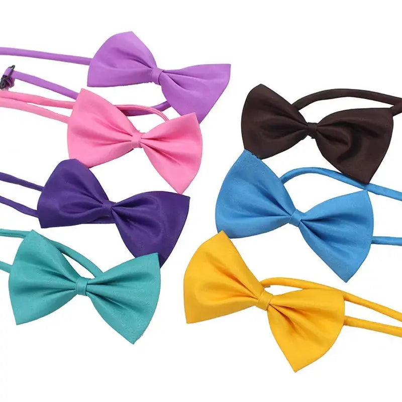 50pcs Mix Color Bow Ties Bowknot for Dogs Cat Grooming Accessories Small Animal Children Adjustable Bowtie Pet Product Wholesale