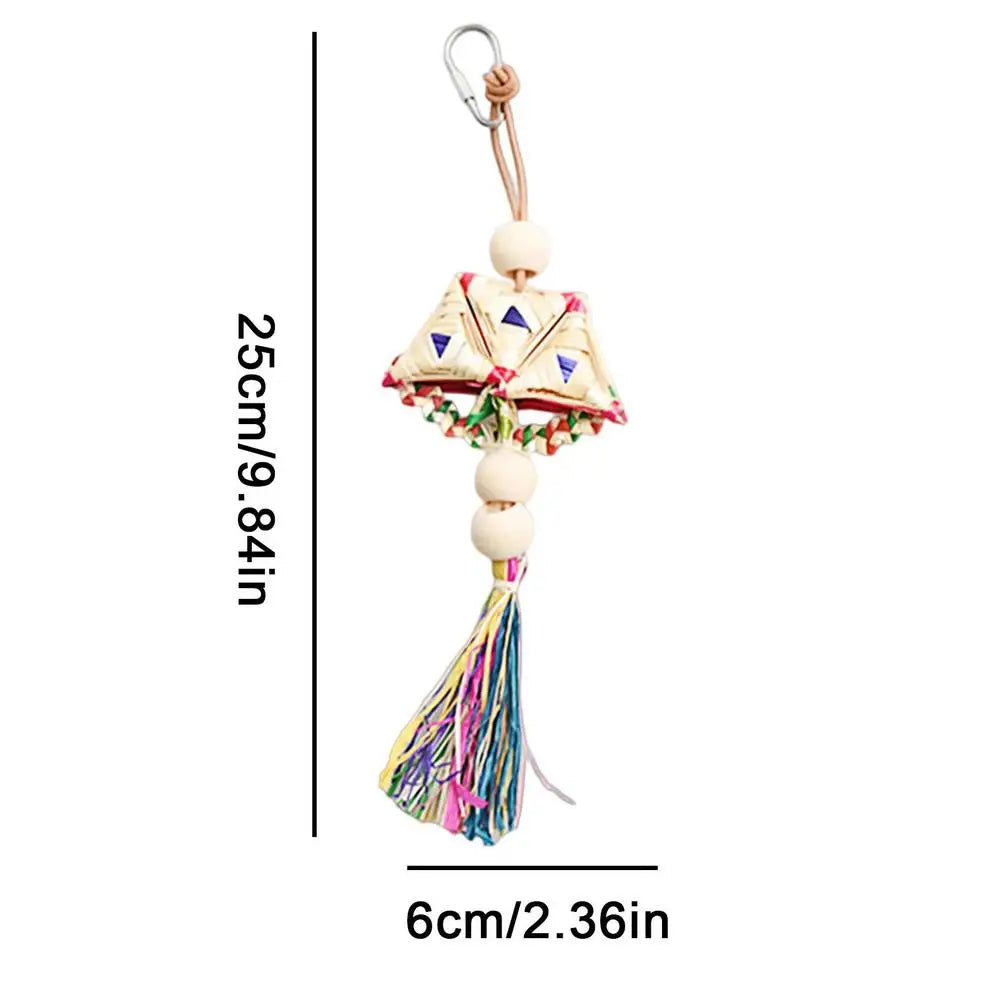 Parrot Foraging Toy Bird Perch Toys With Shredding Foraging Bird Shredded Paper Cage Accessories For Cockatiel Lovebird