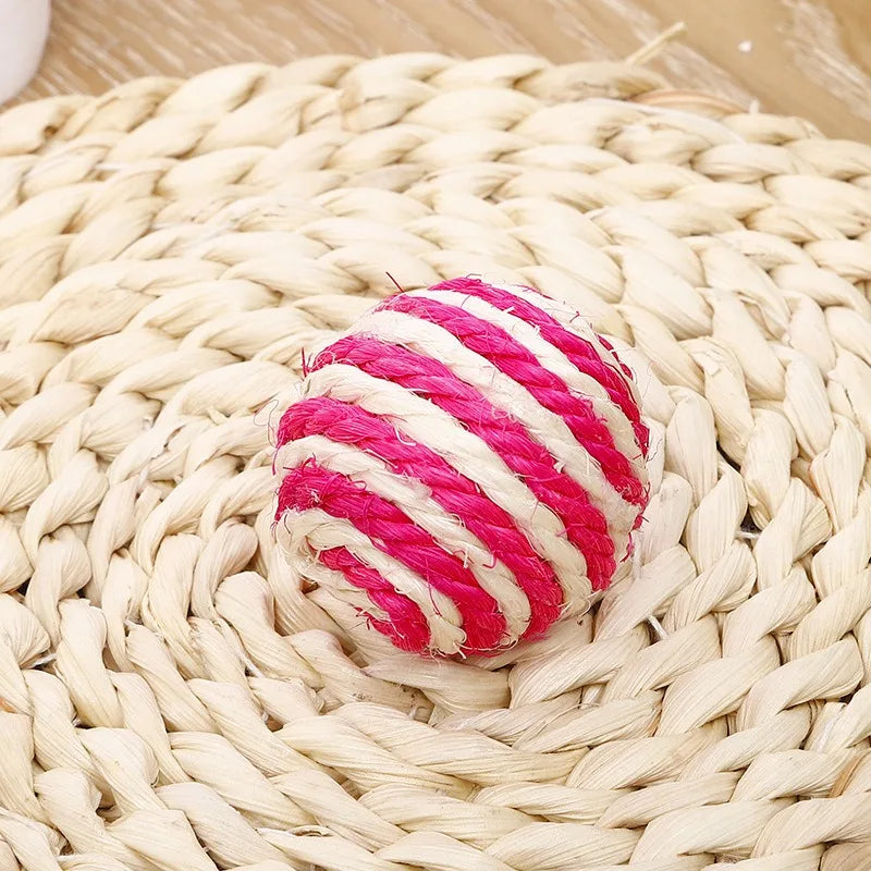 4 PCS Balls Interactive Pet Toys for Cats Kitten Dog Training Playing Chewing (Random Color)