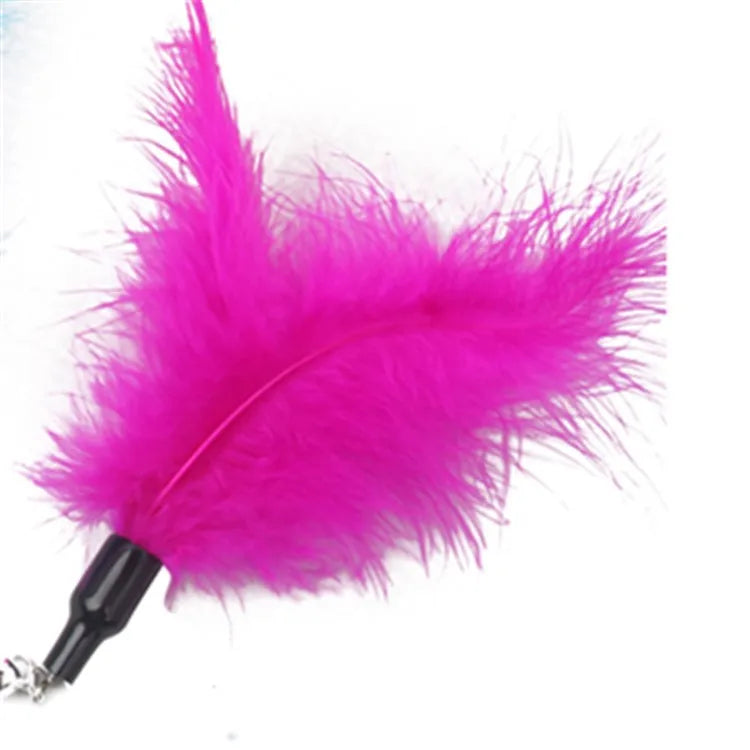 Cat Toy Cat Teaser Sticks Pet Cat Toy Pussy Cat Stick Feather Replacement Head Pussy Cat Toy DIY Bell Replacement Head