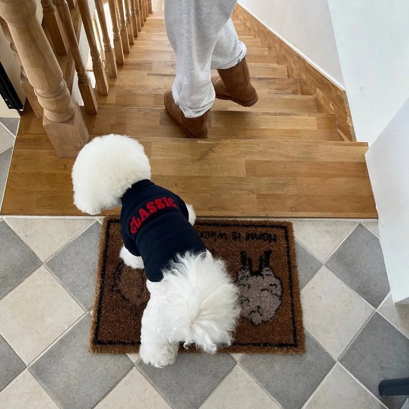 Winter Dog Coat Pet Dog Warm Clothes Puppy Hoodies Chihuahua French Bulldog Bichon Pug Clothing Solid Letter Warm Dog Sweatshirt