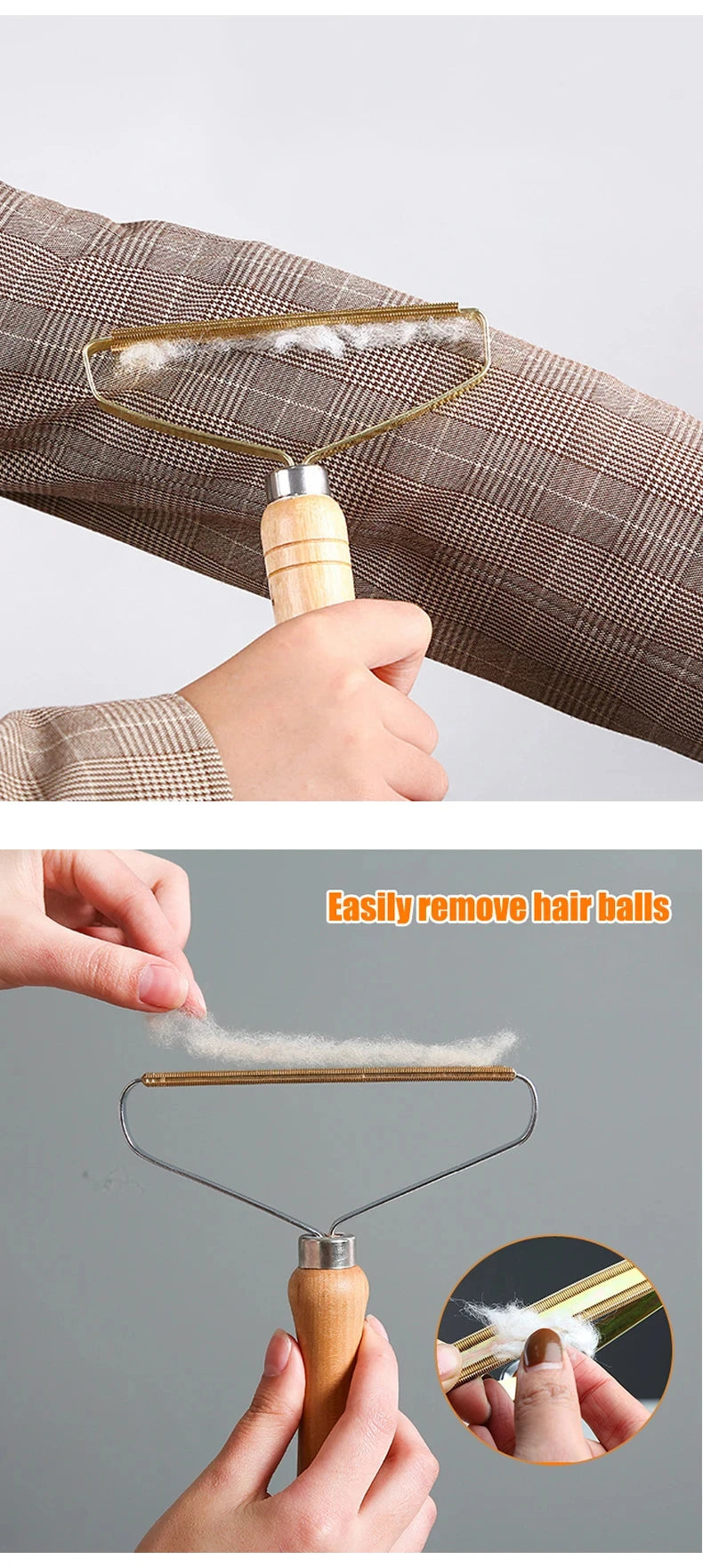 1pc Portable Lint Remover Carpet Wool Coat Clothes Manual Shaver Removal Scraper Cleaning Tool Pet Hair Remover Brush